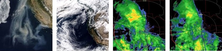Weather Modification: Remember the drought in California & the weather front went down to Texas & Mexico & snowed there? ...here is satellite imagery showing the storm weather front being pushed away from California with high tech space age electromagnetic equipment; this kind of stealth activity has a disastrous effect on animals & people & such droughts immediately lead to out of control & raging fires 