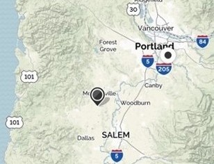 Portland and Salem Map
