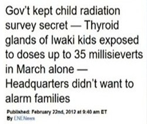 Gov't hides child radiation survey - doses to 35 millisieverts