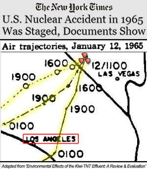Jack Ass Flats: U.S. intentionally blows up nuclear rocket over Las Vegas & Los Angeles in human population radiation experiment