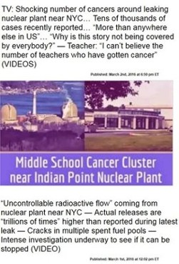 Indian Point nuclear reactor - cancer clusters around school