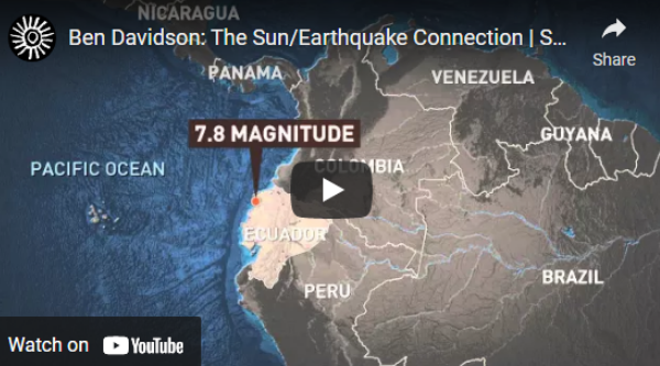 The sun earthquake connection