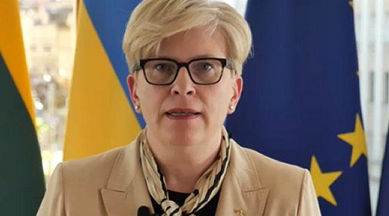 Lithuania: President Ingrida Simonyte said a tiny proportion of Russian goods were affected by EU sanctions,  