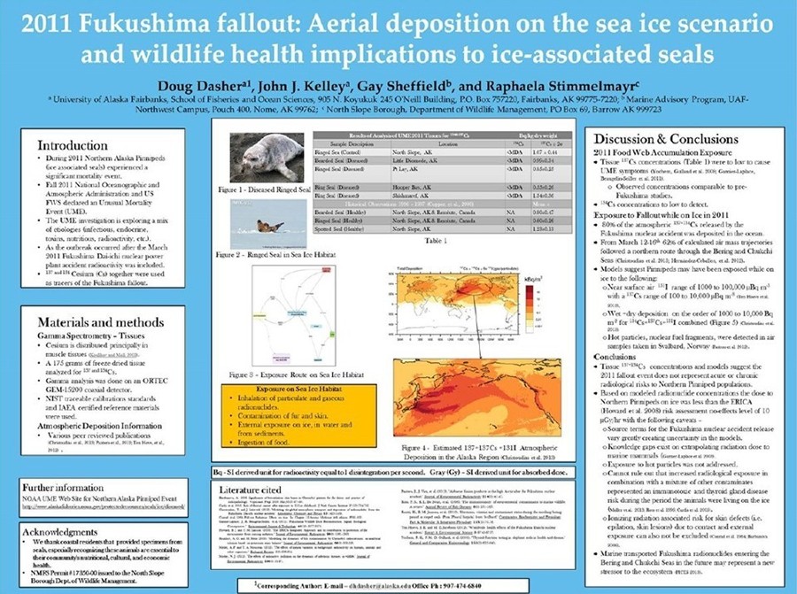 Fukushima radionuclide fallout ice deposition