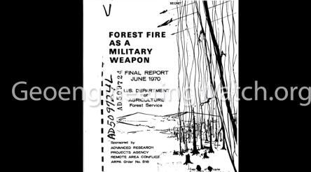 Forest fire as a military weapon ...interesting, the U.S. usually tests biowar, chemwar, nuke fallout domestically, first ...before deploying. No joke. Does this explain our forest fires & fires around the world. Sure helps to understand the mentality of our government & military, doesn't it?