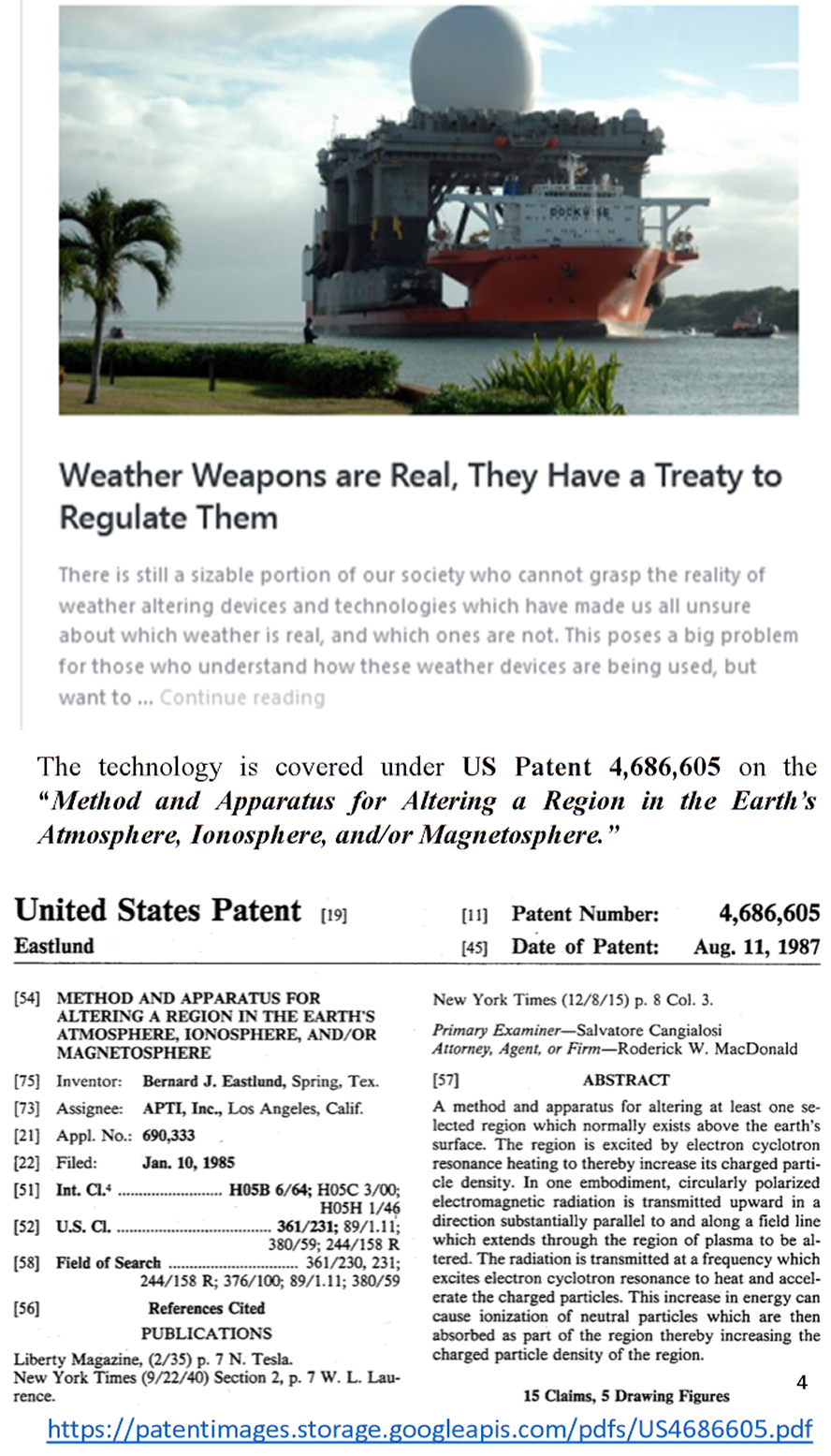Weather Warfare, patents,