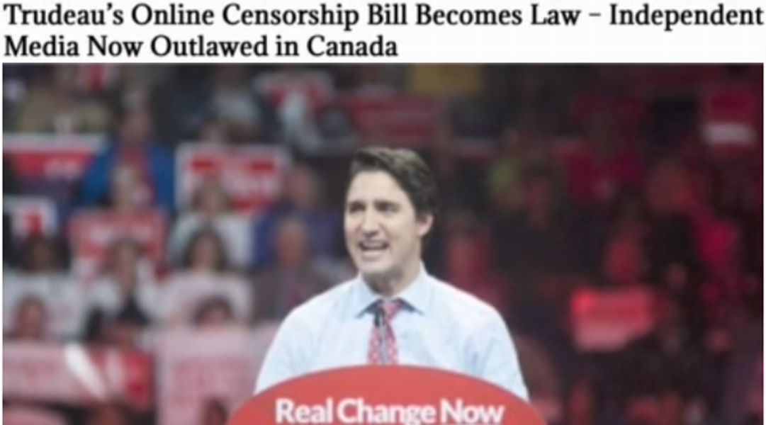 Trudeau fears independent news ...why?