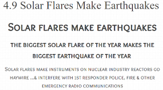 Solar flares make earthquakes