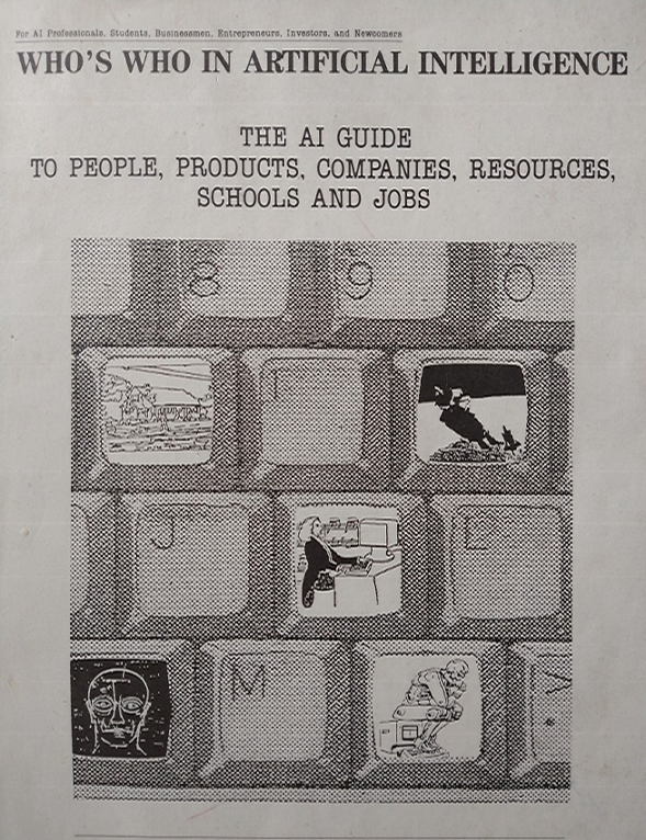 1985 - out of print; the first book including hundreds of the pioneers of AI