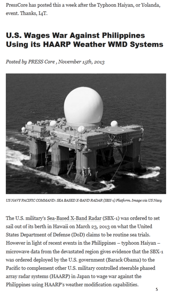 USA attacks Philippines with HAARP