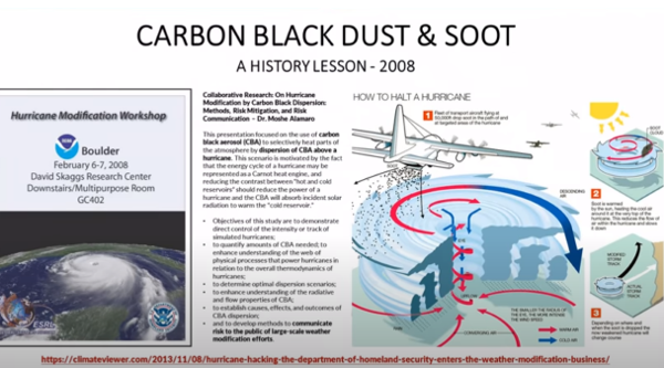 CBD - Carbon Black Dust used in weather warfare