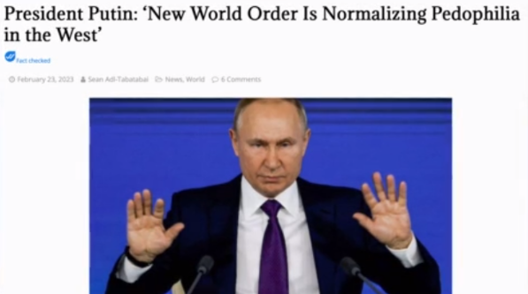 Ukraine is farming children in factories for elite pedophiles, Russia is saving the children.