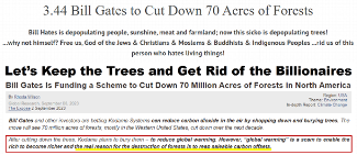 Keep the trees get rid of Gates & the billionaires