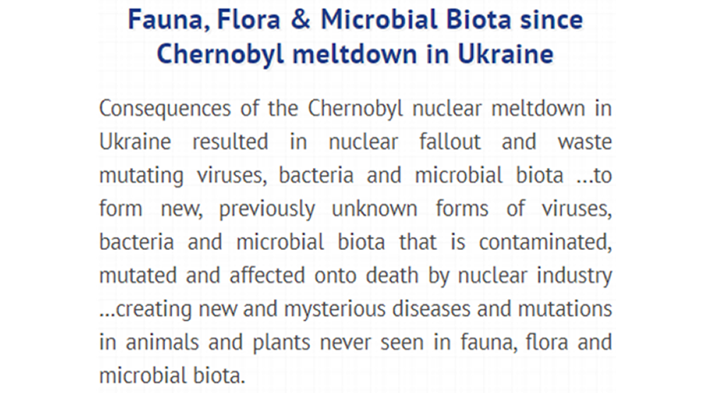Flora & Fauna: Consequences of Nuclear Fallout in Chernobyl (not to mention Fukushima) Flora & Fauna: Consequences of Nuclear Fallout in Chernobyl (not to mention Fukushima)