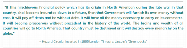 Dead Presidents cut you in to cut central banks out Dead Presidents cut you in to cut central banks out